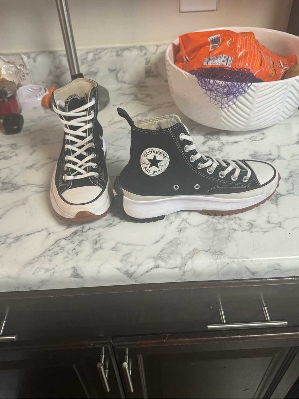 Converse Black and White High-Top Sneakers
